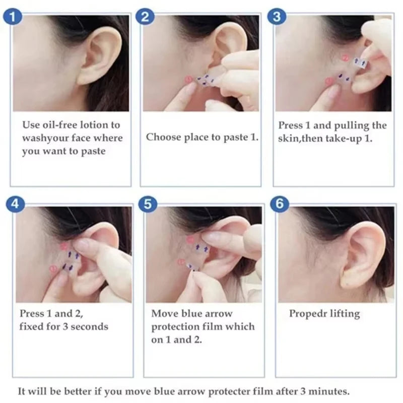 Invisible skin lifting tape for events