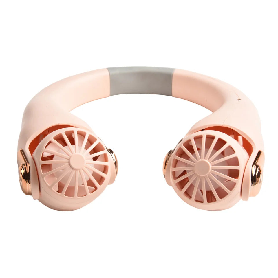 Lightweight bladeless neck fan for travel and commuting