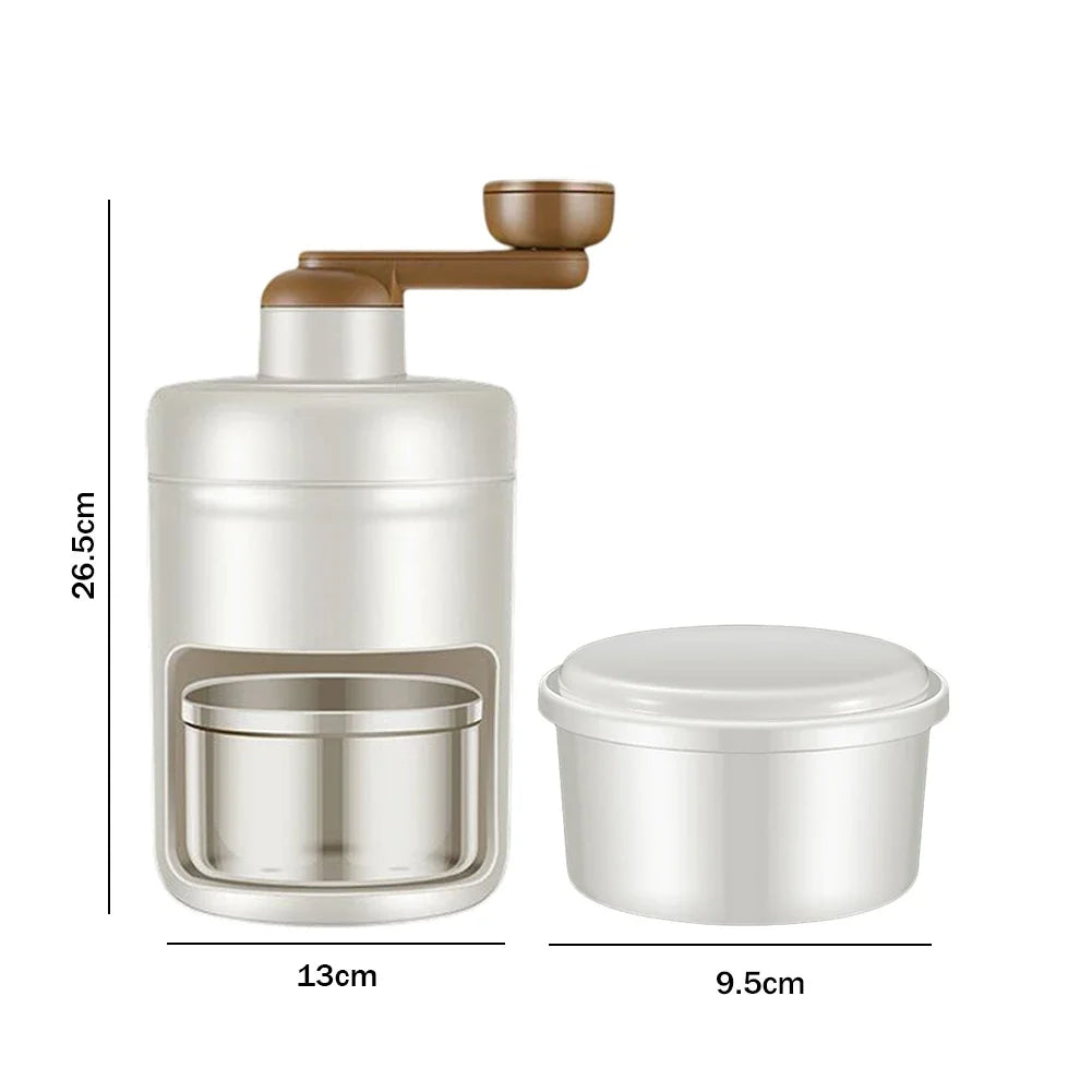 Manual slushie maker for summer drinks