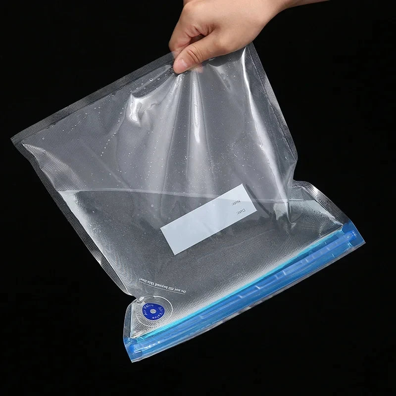 Meal prep storage bags with vacuum seal