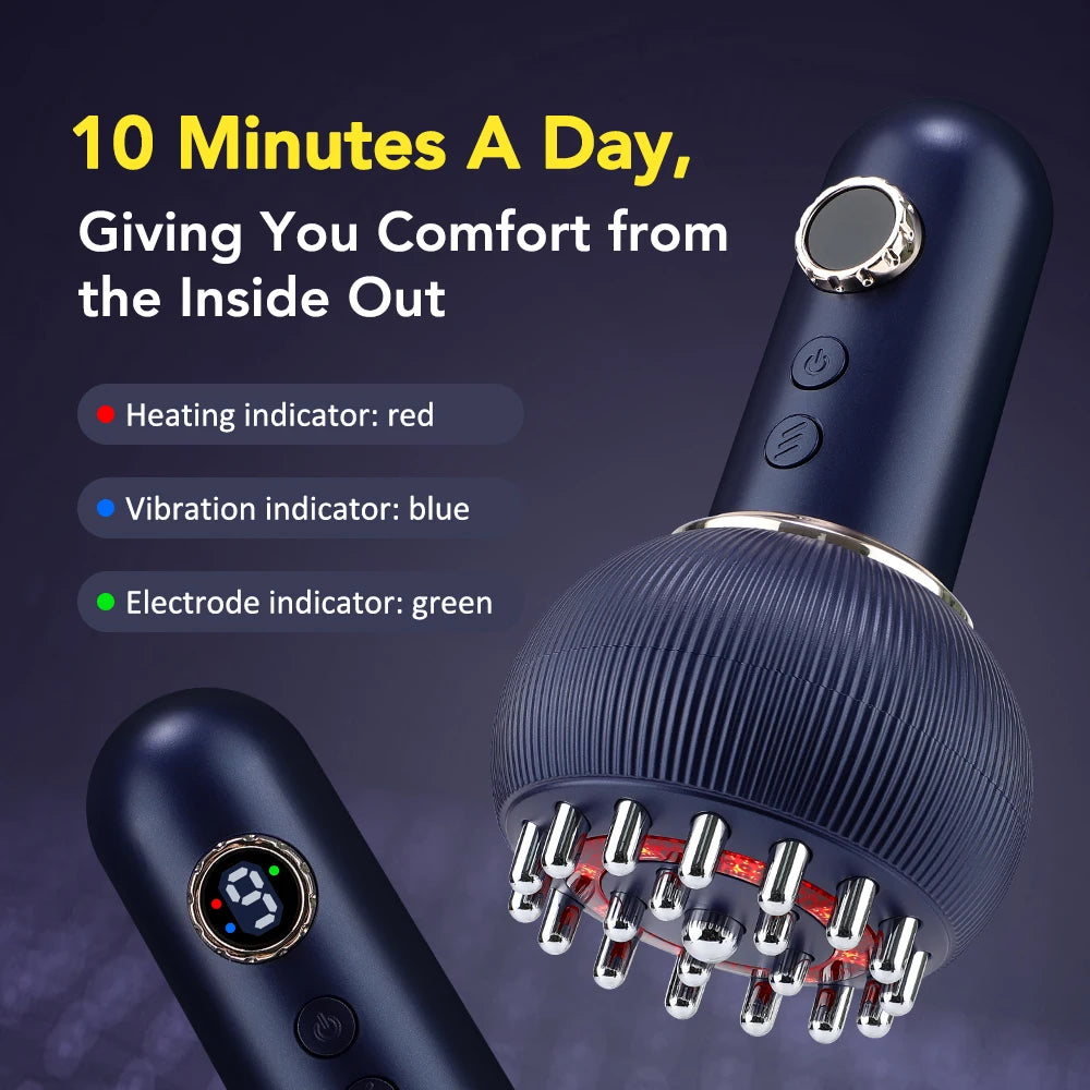 Microcurrent hot compress body massager