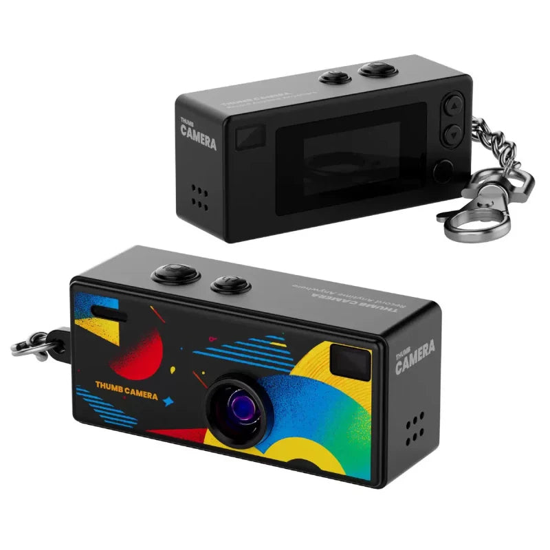 Mini camera clipped to keychain