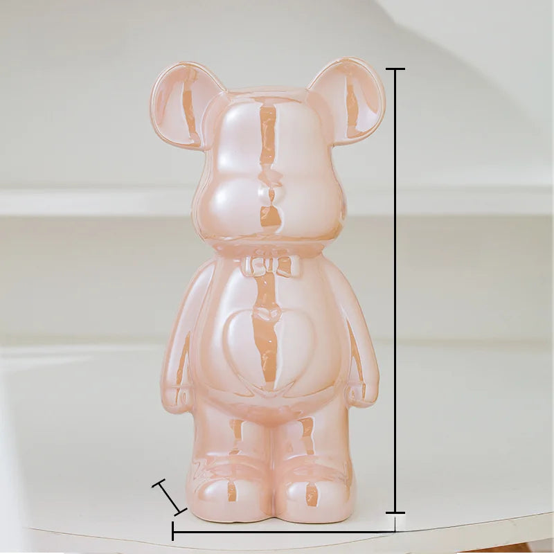 Modern bear brick statue home accent