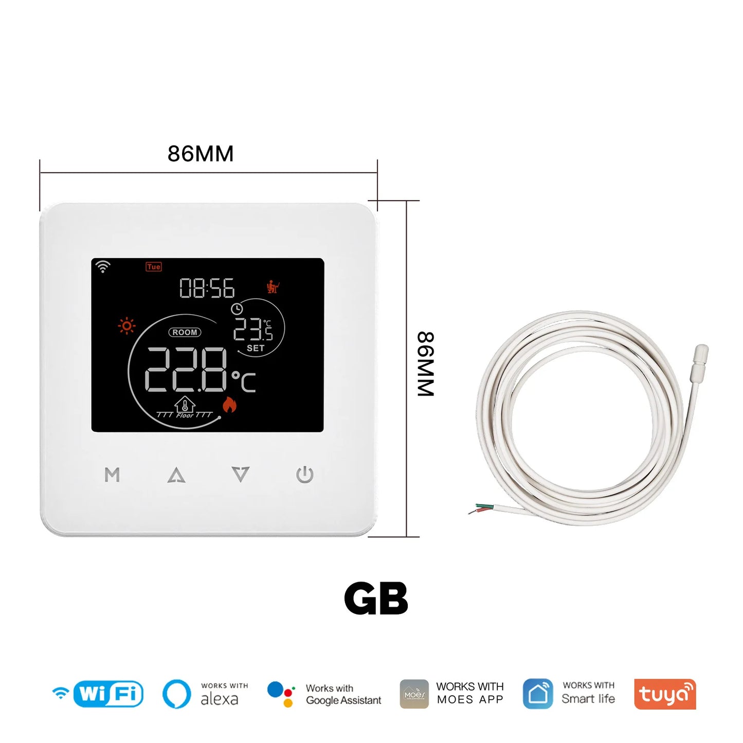Modern smart thermostat for home heating