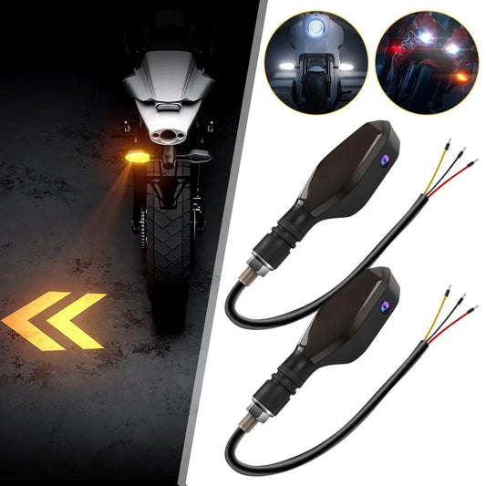 Motorcycle road projection turn signal lights