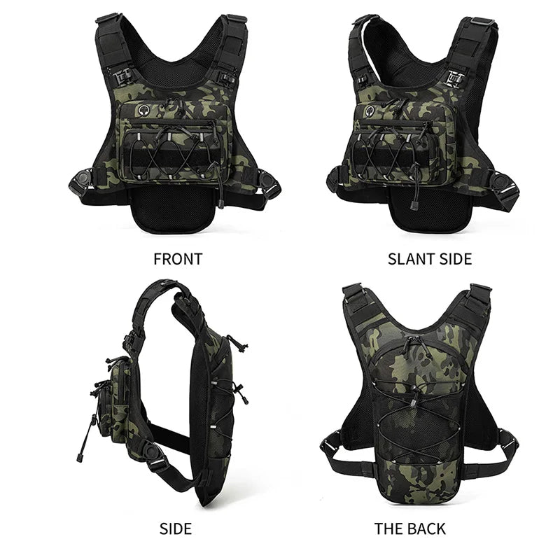 Multi-pocket hydration vest for outdoor sports
