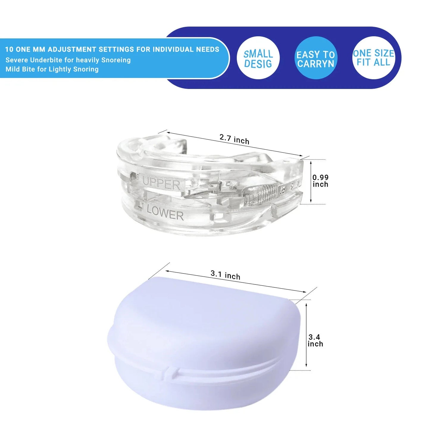Night guard for quiet sleep and breathing