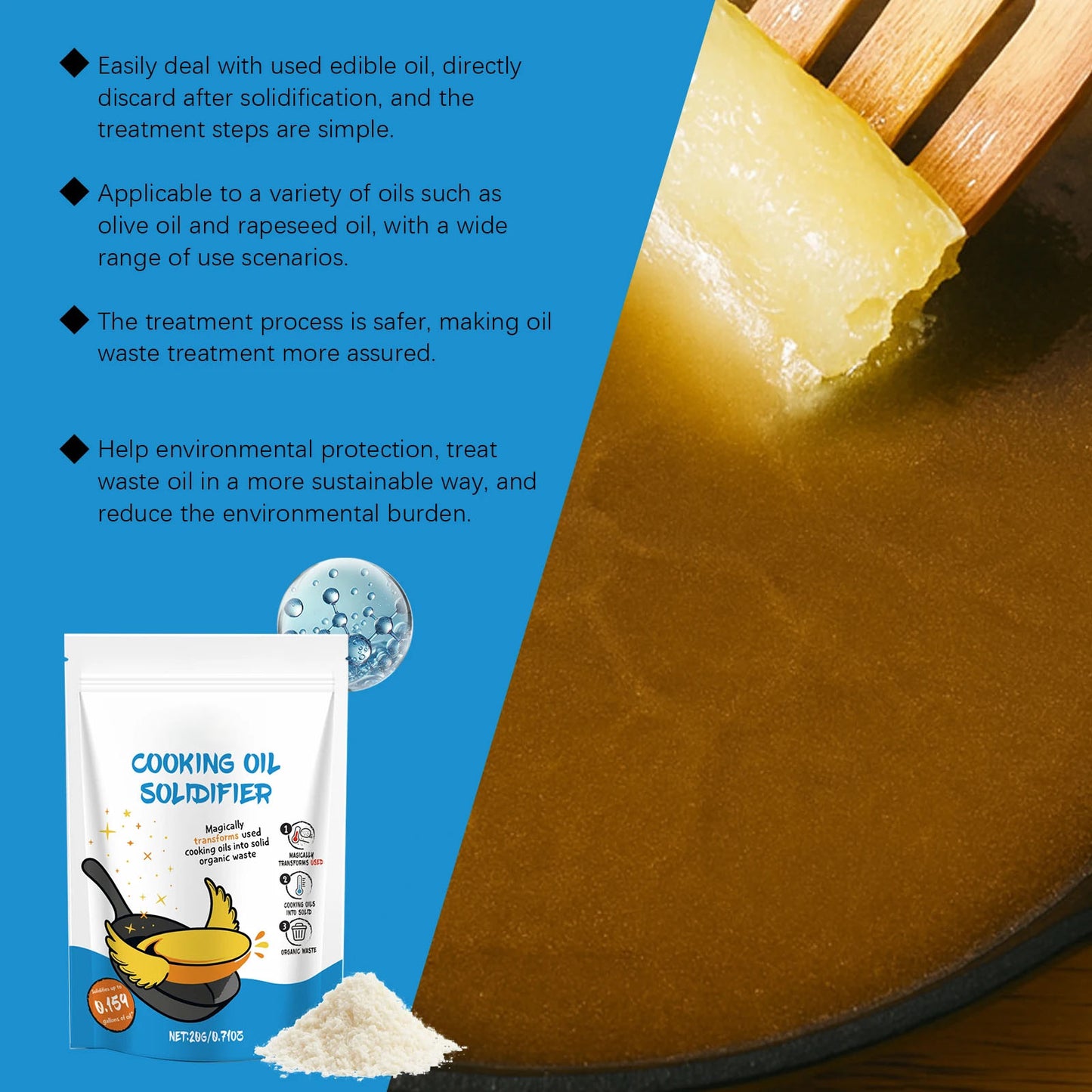 Oil waste solidifier preventing drain clogs grandline retail