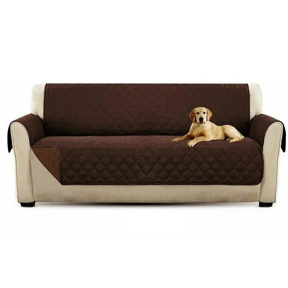 Pet-proof sofa cover with non-slip backing