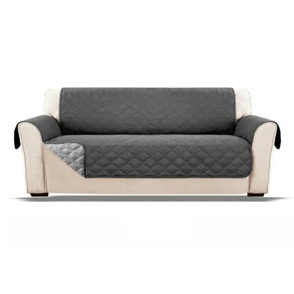 Pet-proof sofa cover with non-slip backing