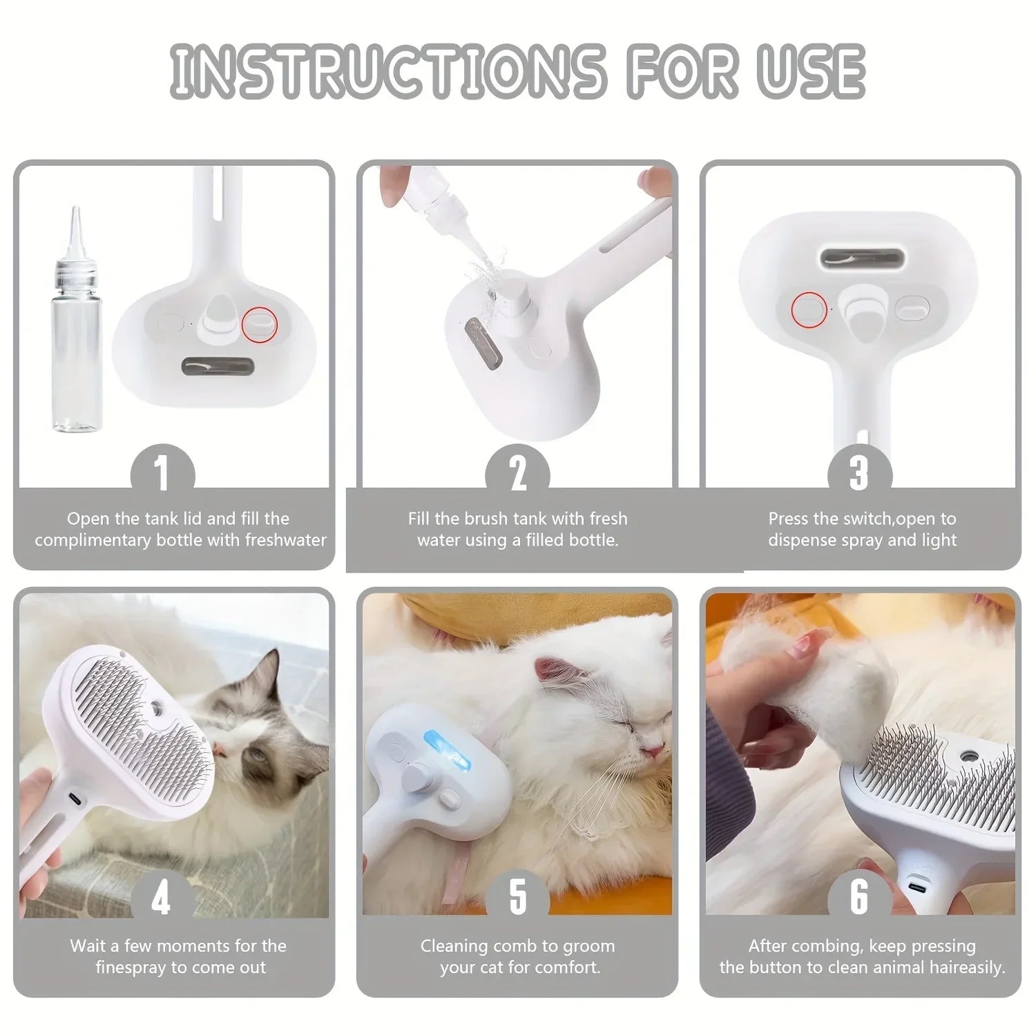 Pet care Grooming kits with steam for pet grandline retail 