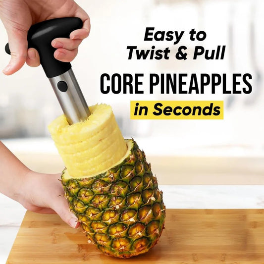 Pineapple cutter creating perfect rings