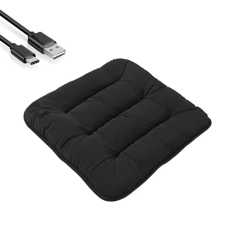 Plush car cushion with secure buckles