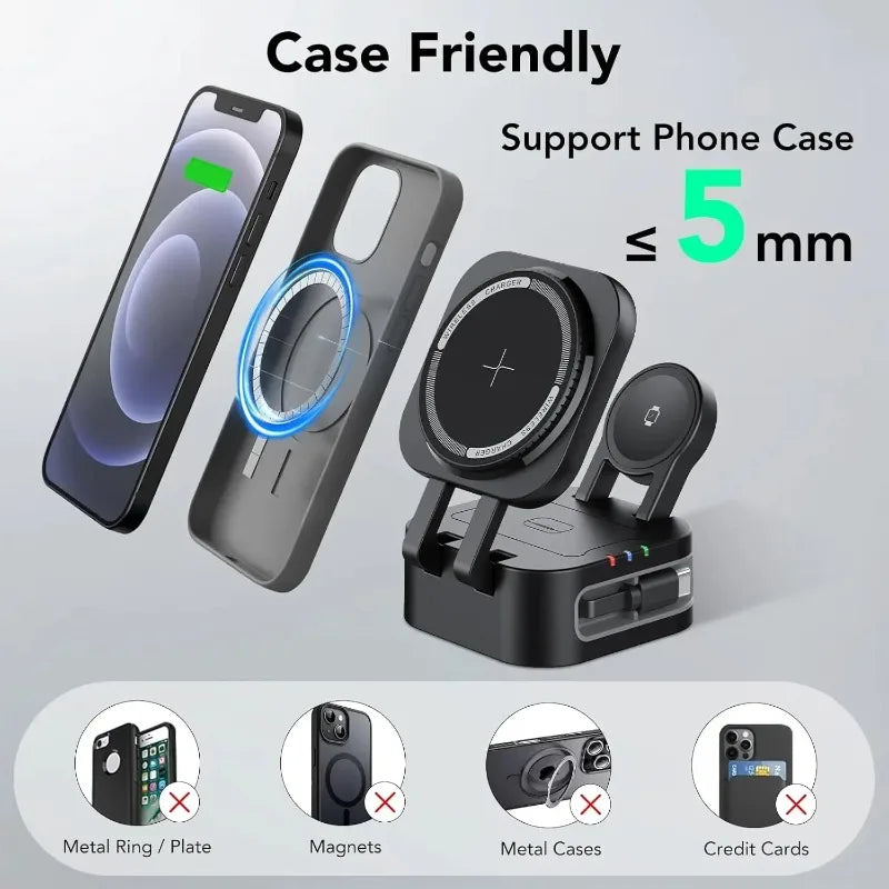Portable 3-in-1 Apple charging station