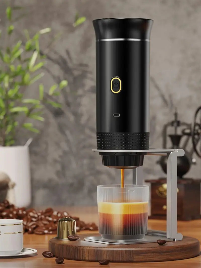 Portable coffee brewer with pods