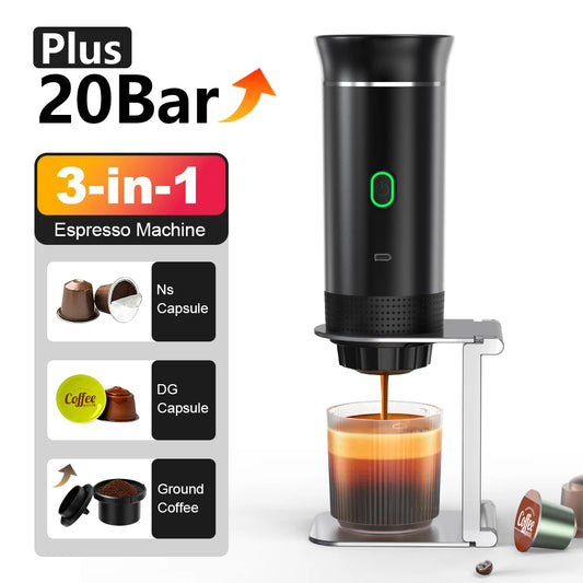 Portable coffee maker with water tank