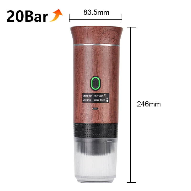 Portable espresso maker on-the-go