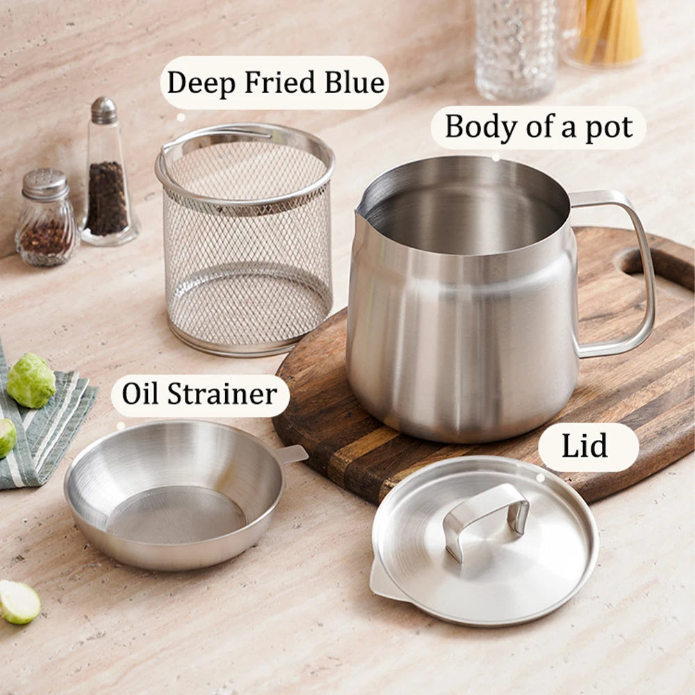 Portable frying pot for camping