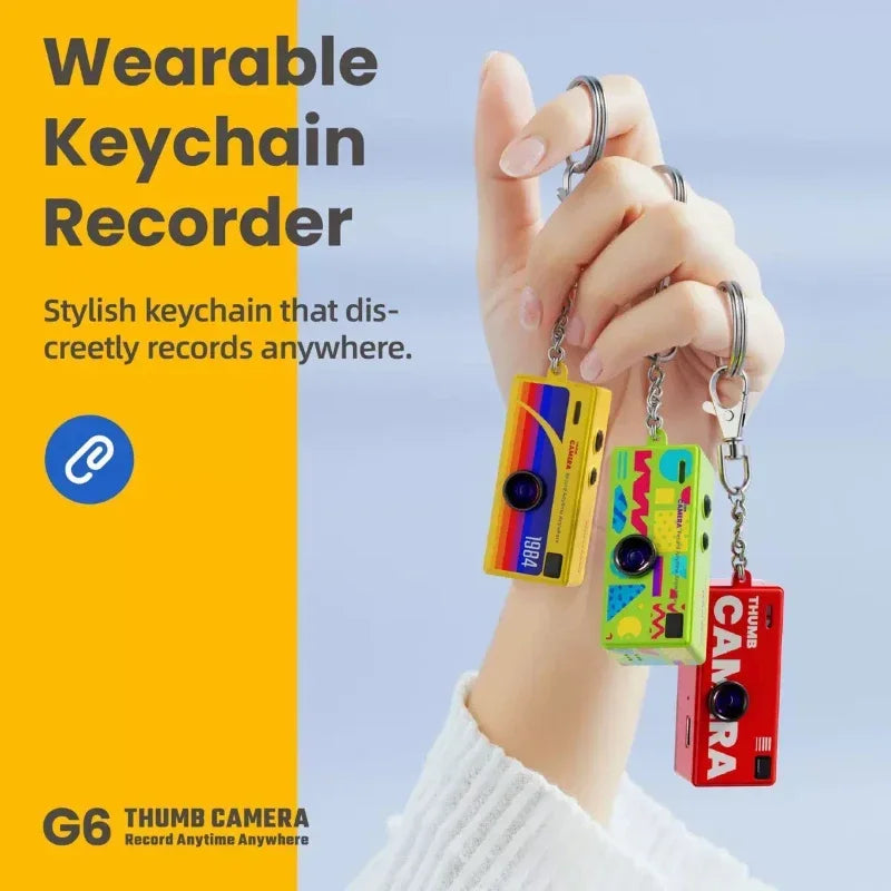 Portable keychain camera with built-in flash