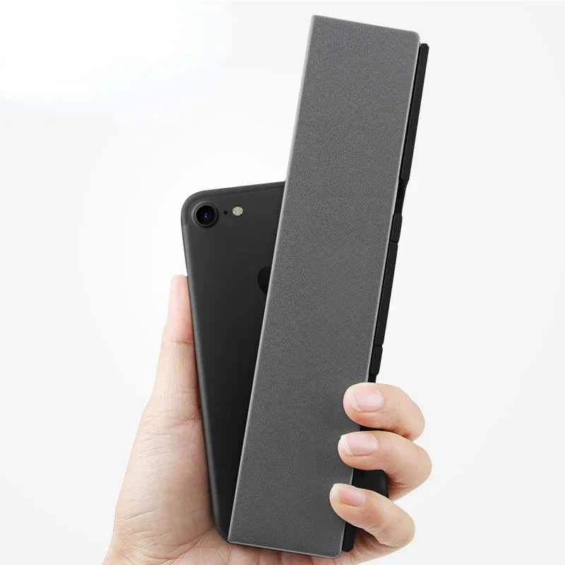 Portable wireless keyboard tri-fold design