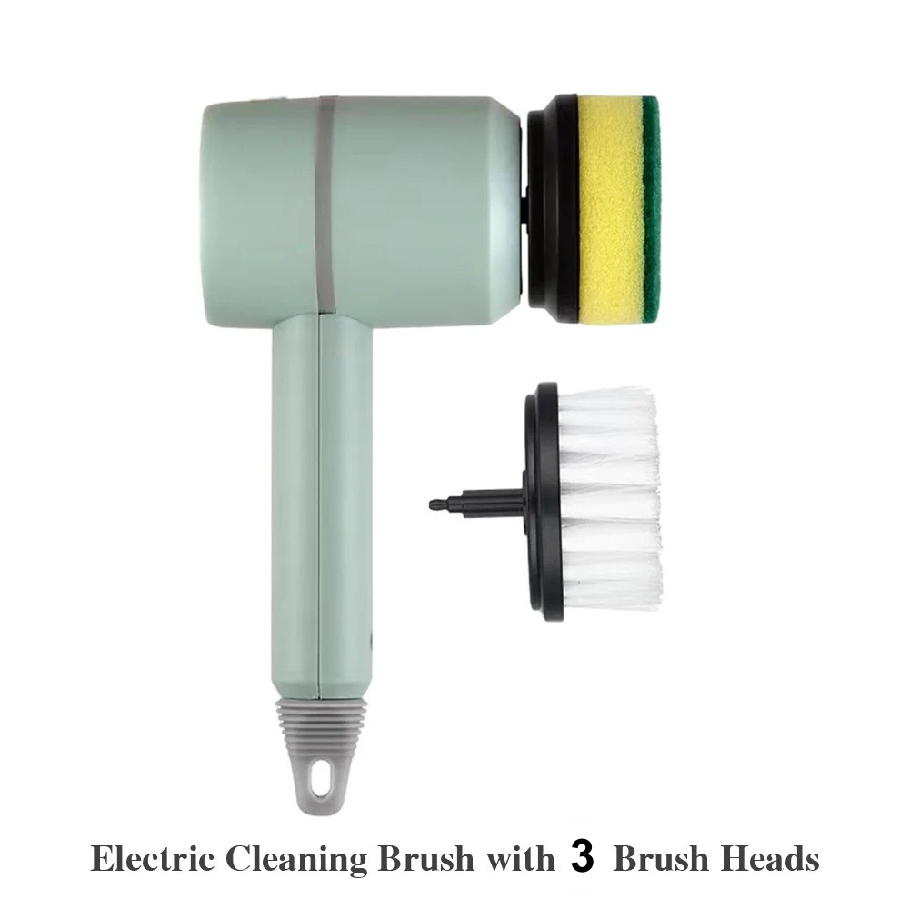 Power scrubber for bathroom and kitchen