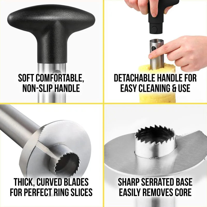 Quick and easy pineapple slicing tool