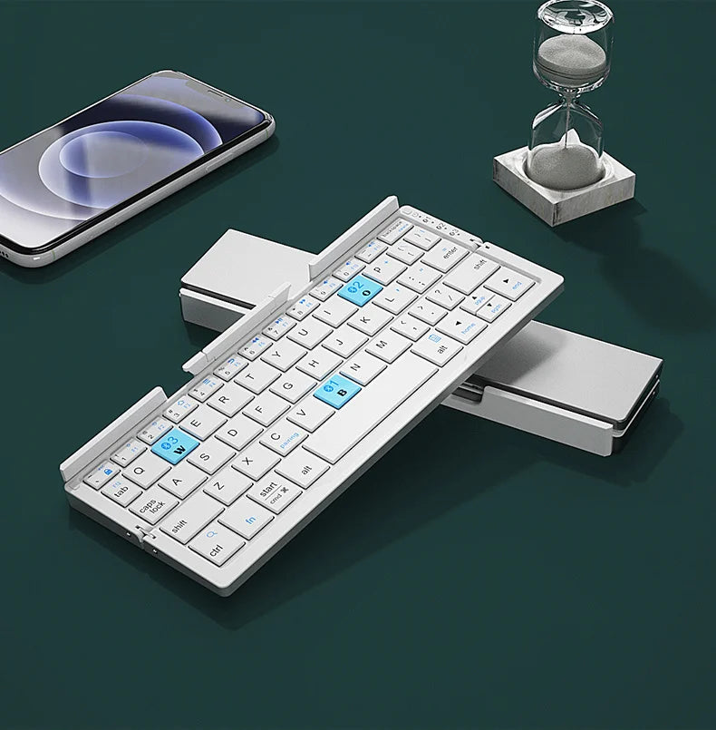 Rechargeable Bluetooth keyboard folded