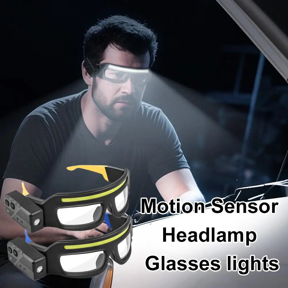 Rechargeable LED headlamp glasses for cycling