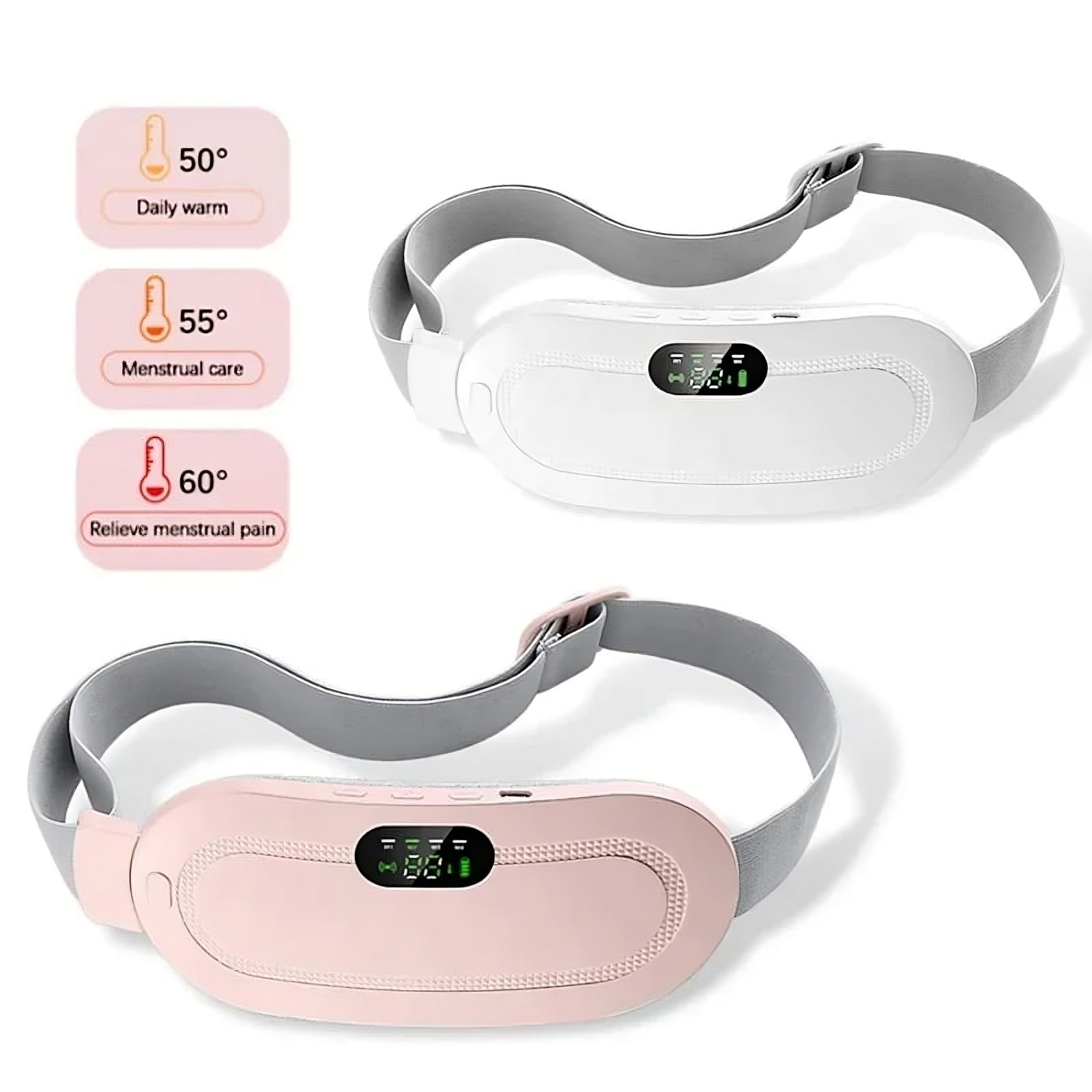 Rechargeable period cramp relief belt