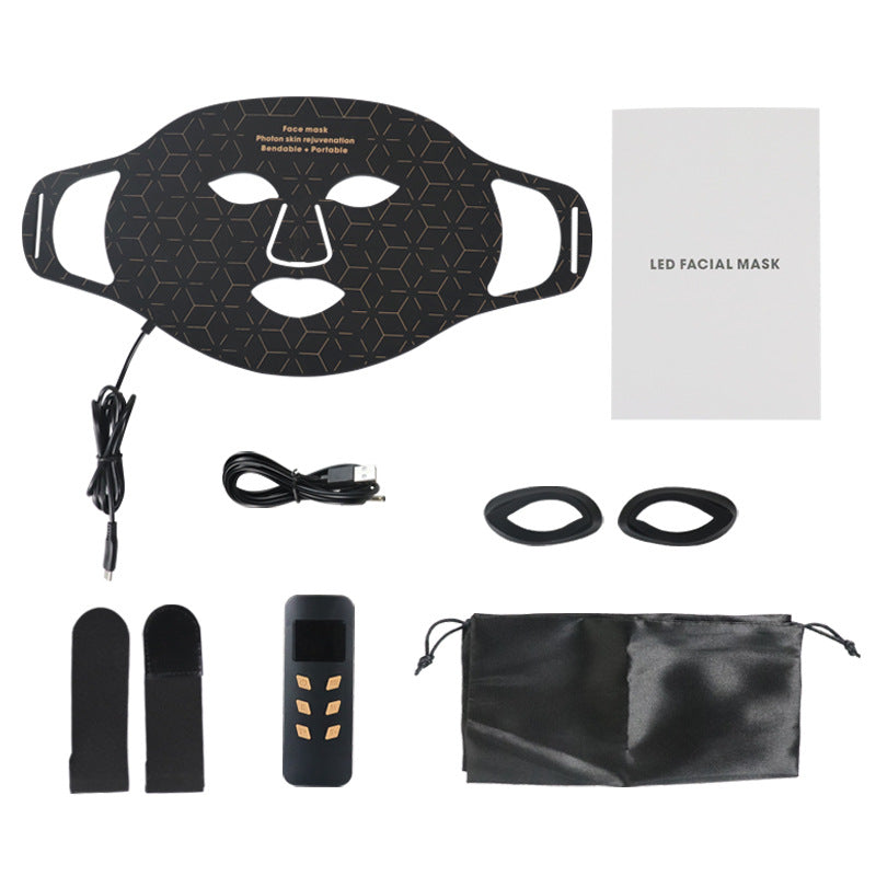 Red and near-infrared LED therapy mask for glowing skin