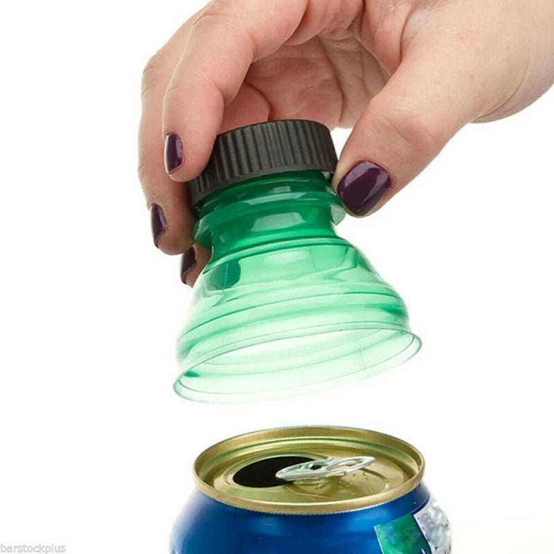 Reusable bottle lids for standard cans