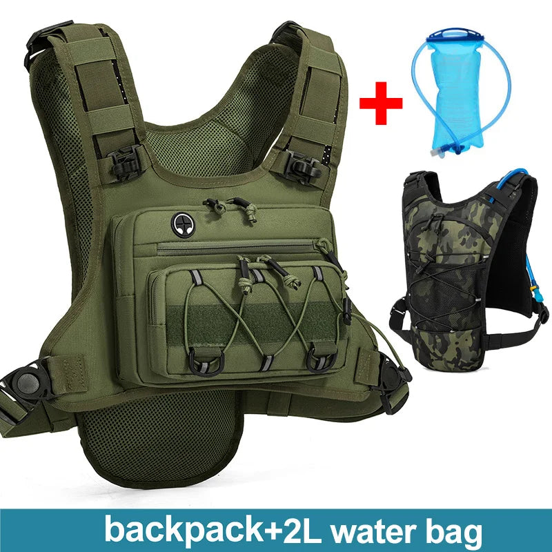 Running chest pack with phone and key pockets