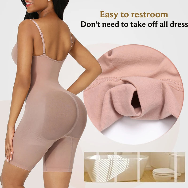 Seamless waist and hip sculpting bodysuit