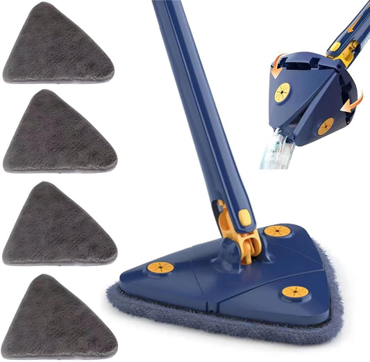 
Self-squeeze triangular mop system