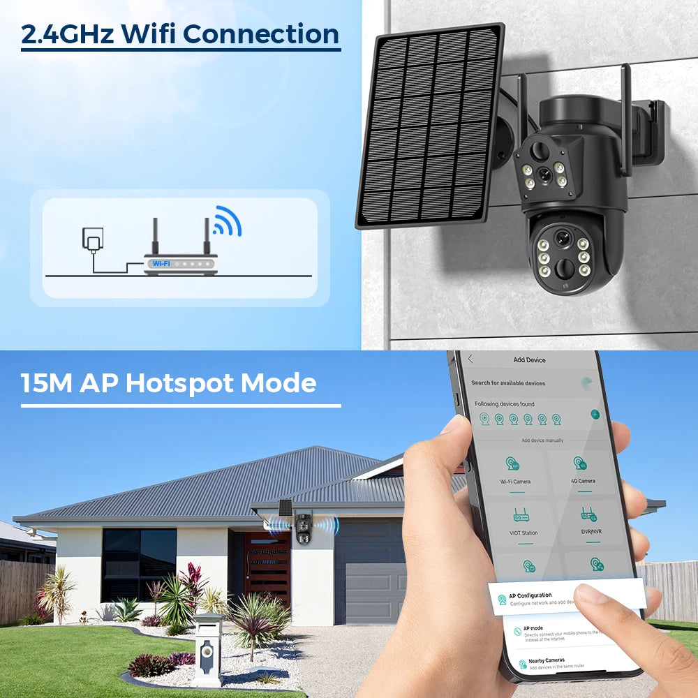 Solar-powered 4K security camera