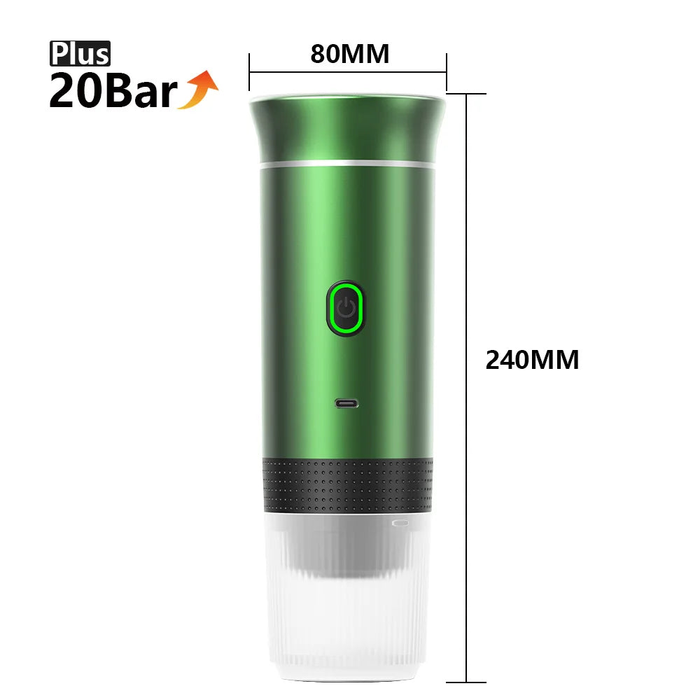 USB coffee maker with ground coffee