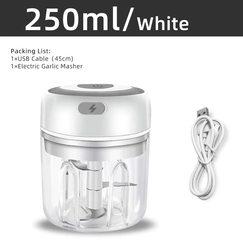 USB rechargeable food chopper