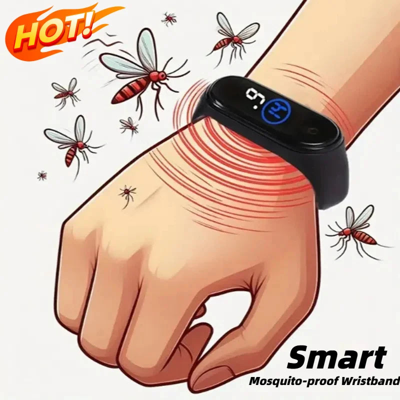 Ultrasonic mosquito repellent wristband