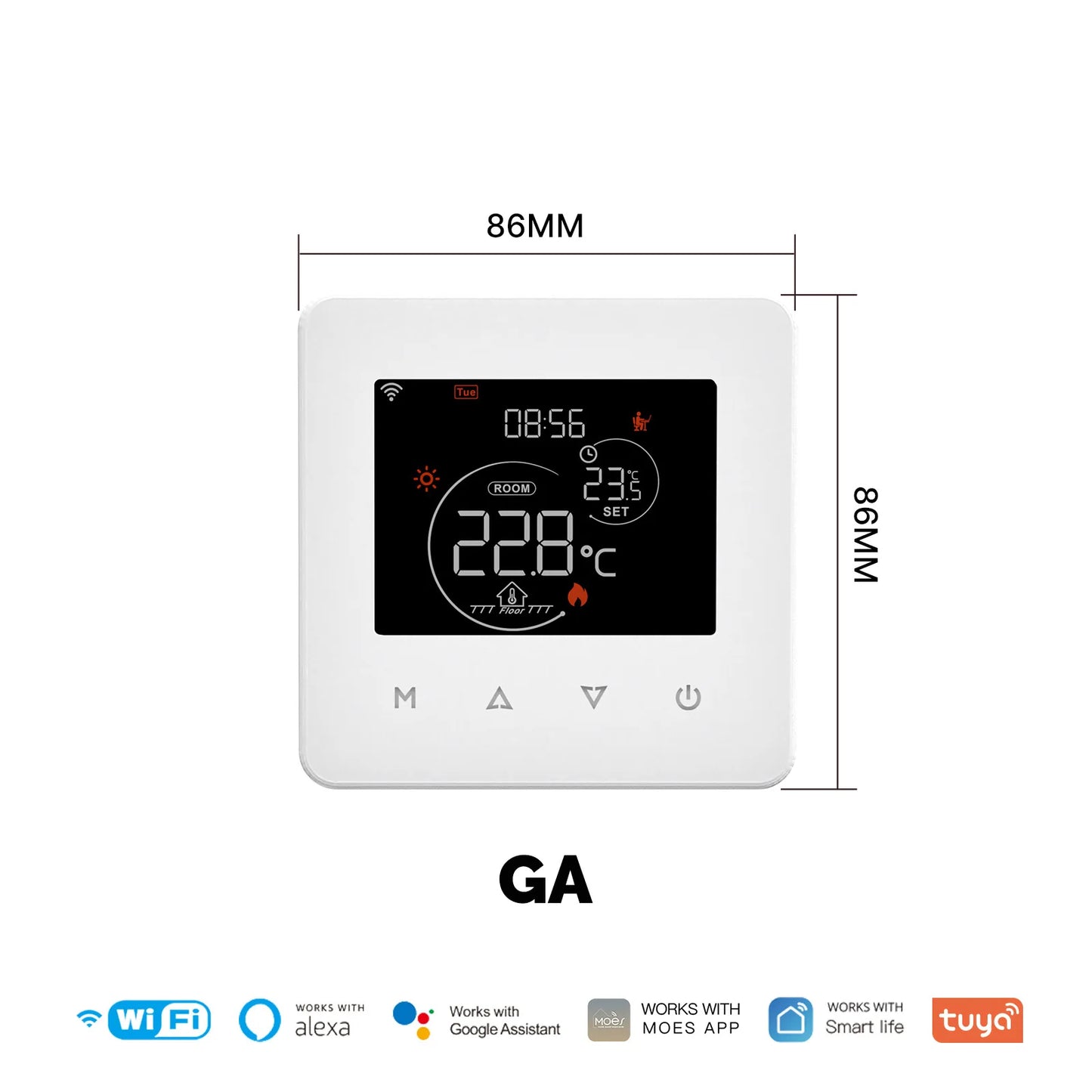 Underfloor heating WiFi thermostat controller