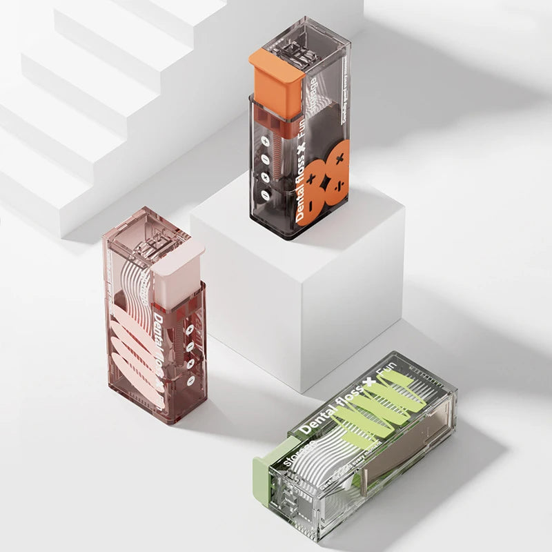 Wall-mounted dental floss organiser