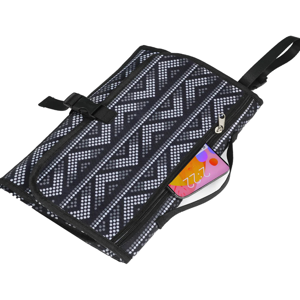 Waterproof baby changing pad with storage