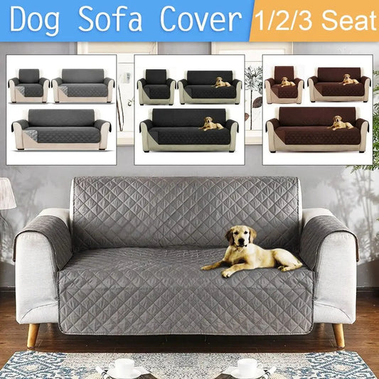 Waterproof pet sofa cover on couch