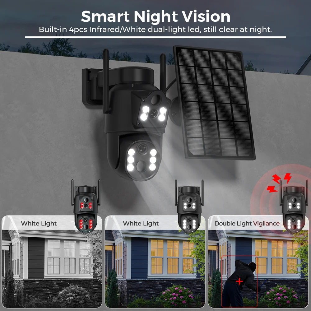Weatherproof solar WiFi security camera