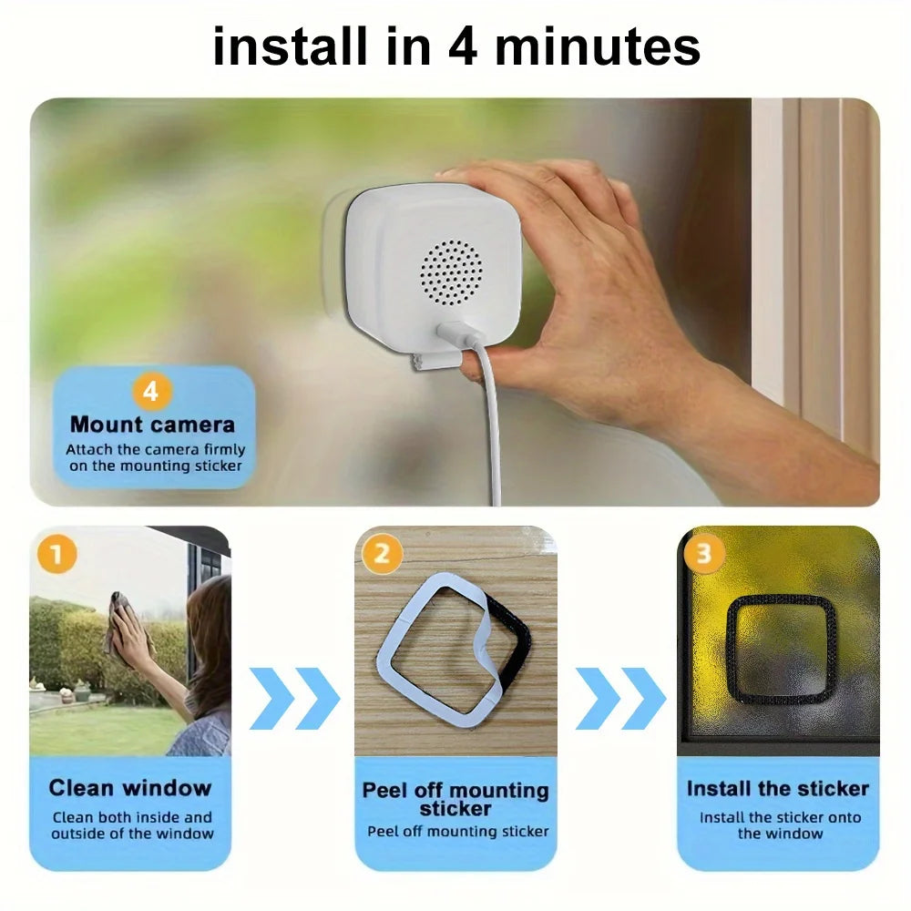 WiFi window camera for home and baby monitoring
