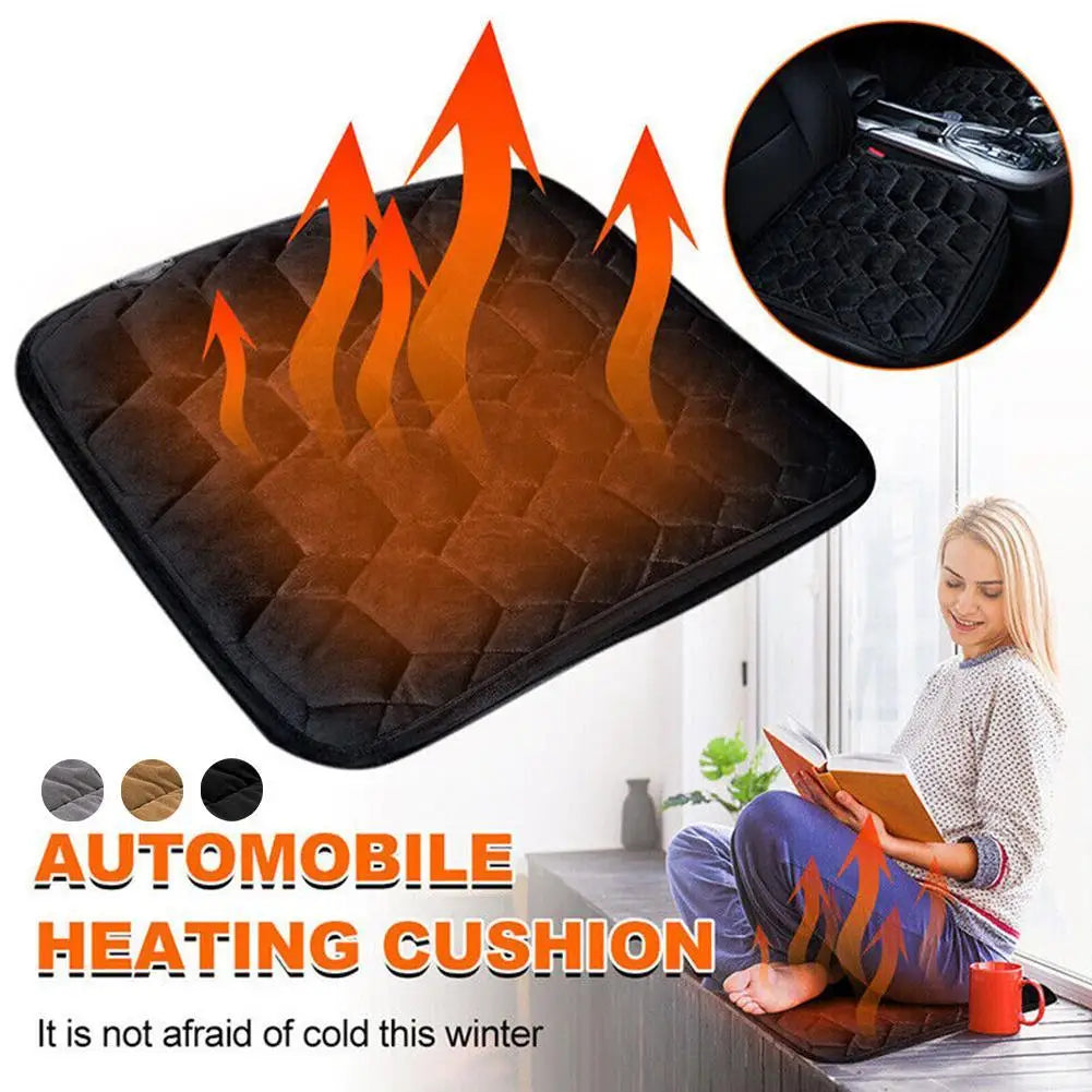Winter car seat cover with anti-slip backing
