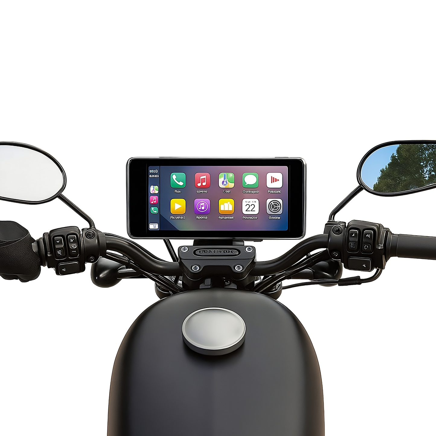 Wireless CarPlay motorcycle touchscreen